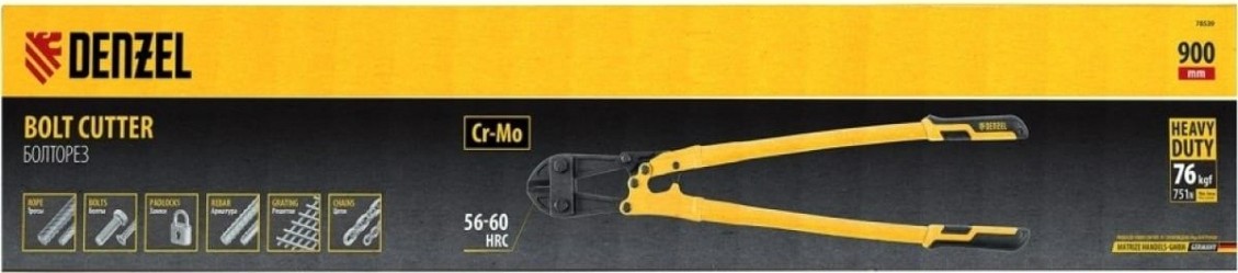Болторез Denzel 78539 900 мм, 36", cr-mo Болторез Denzel 78539 900 мм, 36", cr-mo