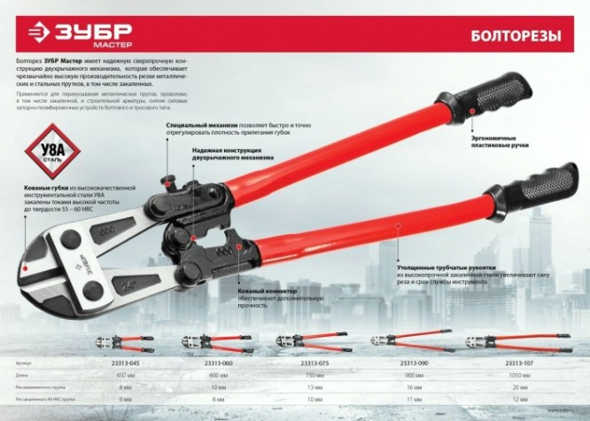 Болторез ЗУБР "МАСТЕР" 1050 мм 23313-107 [23313-107]