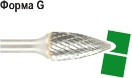 Бор-фреза по металлу D.BOR форма G парабола с зао. головой 6,0*18,0/50,0 хв. 6 мм 9f-16060k02d [W-040-9F-16060K02D]