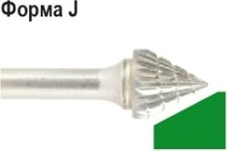 Бор-фреза по металлу D.BOR форма J зенкер с вершиной 60°16,0*15,0/63,0 хв.6мм 9f-19160k02d [W-040-9F-19160K02D]