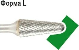 Бор-фреза по металлу D.BOR форма L конус с закругленной головой 6,0*18,0/50,0 хв. 6 мм 9f-21060k02d [W-040-9F-21060K02D]