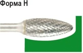Бор-фреза по металлу D.BOR форма Н язык пламени 9,6*19,0/64,0 хв. 6 мм 9f-17096k02d [W-040-9F-17096K02D]