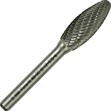 Бор-фреза по металлу D.BOR форма Н язык пламени DC 6.0*18/63 хв. 6 мм [D-RB-DC-H-06-063-6]