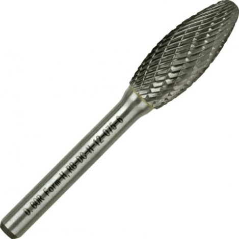 Бор-фреза по металлу D.BOR форма Н язык пламени DC 8.0*20/65 хв. 6 мм [D-RB-DC-H-08-065-6]