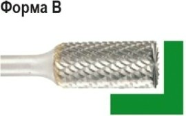 Бор-фреза по металлу D.BOR форма В цилиндр с торцовыми зубьями 6,0*18,0/50,0 хв. 6 мм 9f-11060k02d [W-040-9F-11060K02D]