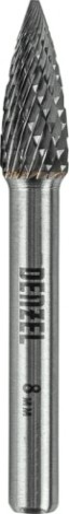 Бор-фреза по металлу Denzel тип-G твердосплавная, параболическая заостренная, 8 мм [72047]
