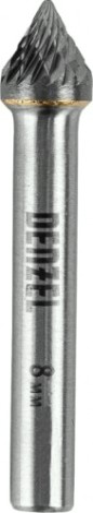 Бор-фреза по металлу Denzel тип-J твердосплавная, зенкер 60 град., 8 мм [72053]
