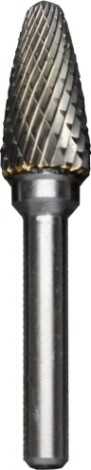 Бор-фреза по металлу ПРАКТИКА форма F парабола с зак. головой 16,0*25,0/70,0 хв. 6 мм 243-974 [243-974]