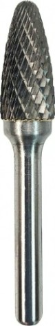 Бор-фреза по металлу Профоснастка №340, 10*20*65 мм, d хв.= 6 мм, Форма F двойная заточка [860661020650]