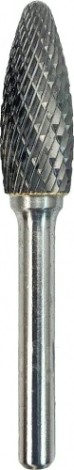 Бор-фреза по металлу Профоснастка №445, 10*25*70 мм, d хв.= 6 мм, Форма H двойная заточка [860861025700]