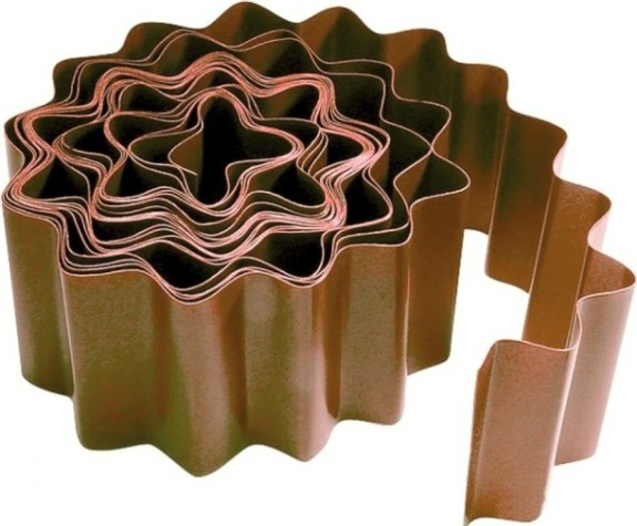 Бордюрная лента PALISAD 15х900 см полипропиленовая, коричневая [64484]