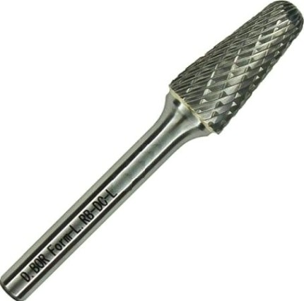 Борфреза по металлу D.BOR форма L конус с закругленной головой 8.0*20/65 хв. DC 6 мм [D-RB-DC-L-08-065-6]