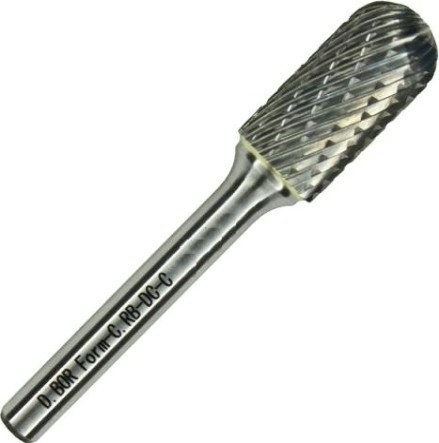 Борфреза по металлу D.BOR форма С цилиндр со сферическим концом 10.0*20/65 х DC 6 мм [D-RB-DC-C-10-065-6]