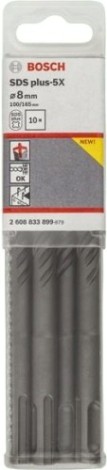 Бур SDS-plus 5-X BOSCH 10х 200/260 мм (уп.10шт.) [2608833904]