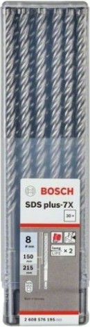 Бур SDS-plus 7-X BOSCH 8х 150/215 мм (уп.30шт.) [2608576195]