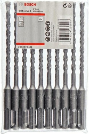 Бур SDS-plus BOSCH 6x100x160мм 10шт по бетону [2608579122]