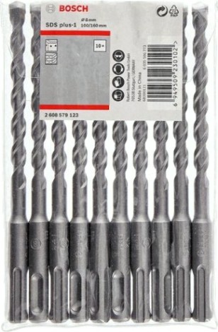 Бур SDS-plus BOSCH 8x100x160мм 10шт по бетону [2608579123]