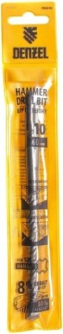 Бур SDS-plus Denzel Cobalt W-tip, 10x160 мм по бетону, двойная спираль [705016]