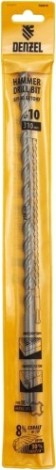 Бур SDS-plus Denzel Cobalt W-tip, 10x310 мм по бетону, двойная спираль [705019]