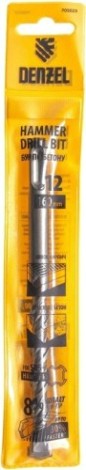 Бур SDS-plus Denzel Cobalt W-tip, 12x160 мм по бетону, двойная спираль [705023]