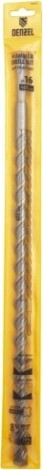 Бур SDS-plus Denzel Cobalt W-tip, 16x460 мм по бетону, двойная спираль [705040]