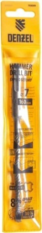 Бур SDS-plus Denzel Cobalt W-tip, 7x160 мм по бетону, двойная спираль [705009]