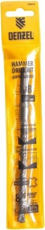 Бур SDS-plus Denzel Cobalt W-tip, 8x160 мм по бетону, двойная спираль [705012]