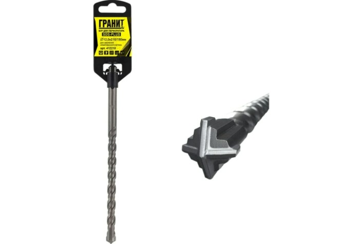 Бур SDS-plus ГРАНИТ Quadro-X 12,0х210/150 [412210]
