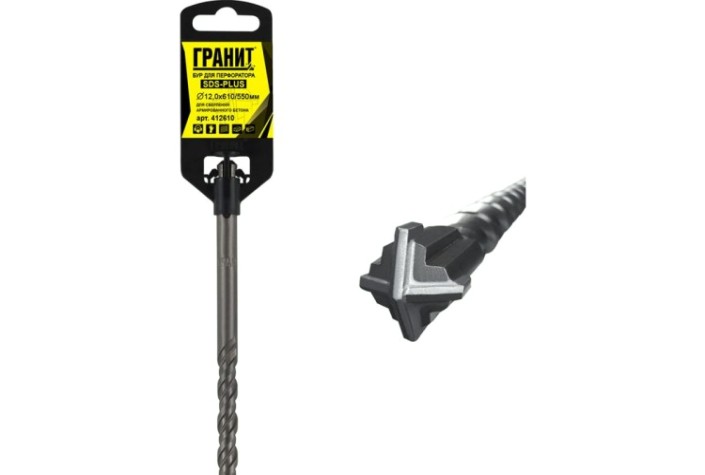Бур SDS-plus ГРАНИТ Quadro-X 12,0х610/550 [412610]