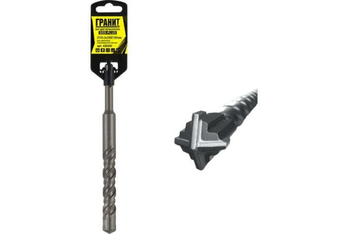 Бур SDS-plus ГРАНИТ Quadro-X 20,0х200/150 [420200]