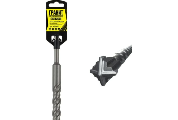 Бур SDS-plus ГРАНИТ Quadro-X 22,0х450/400 [422450]