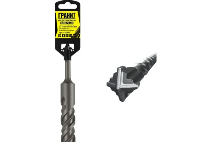 Бур SDS-plus ГРАНИТ Quadro-X 32,0х450/400 [432450]