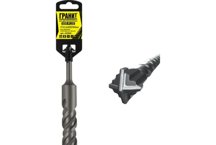 Бур SDS-plus ГРАНИТ Quadro-X 32,0х600/550 [432600]