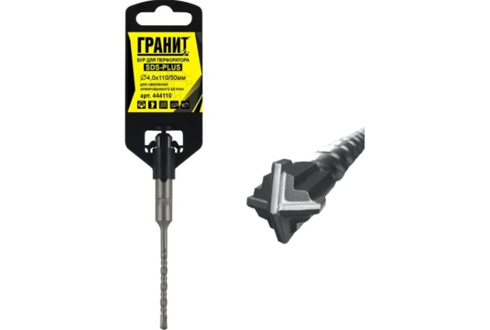 Бур SDS-plus ГРАНИТ Quadro-X 4,0х110/50 [444110]