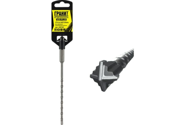 Бур SDS-plus ГРАНИТ Quadro-X 5,0х160/100 [445160]