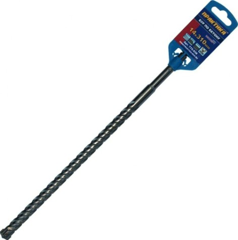 Бур SDS-plus ПРАКТИКА 14х250/310 мм, х-тип серия "эксперт" [775-938]