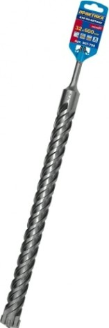 Бур SDS-plus ПРАКТИКА 32х550/600 мм х-тип серия "эксперт" [907-798]