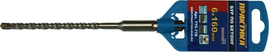 Бур SDS-plus ПРАКТИКА Х-тип 6х 100/160 мм 775-778 [775-778]