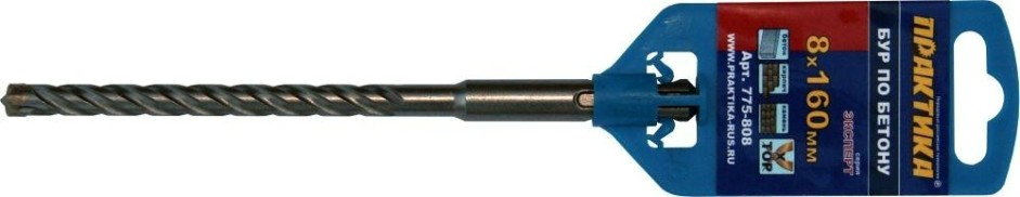 Бур SDS-plus ПРАКТИКА Х-тип 8х 100/160 мм 775-808 [775-808]