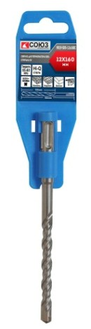 Бур SDS-plus СОЮЗ 12x160 мм с твердосплавной напайкой, спираль s4 [9019-SDS-12x160C]