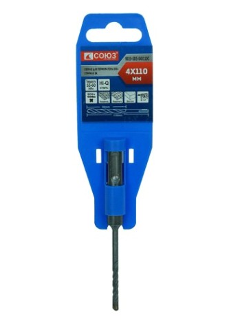 Бур SDS-plus СОЮЗ 4x110 мм с твердосплавной напайкой, спираль s4 [9019-SDS-04x110C]