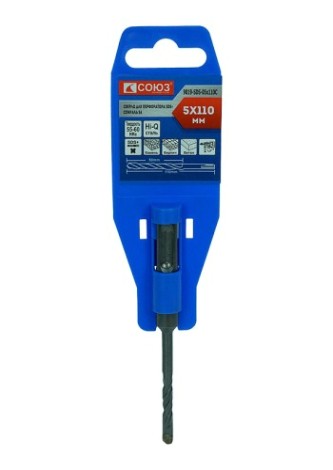 Бур SDS-plus СОЮЗ 5x110 мм с твердосплавной напайкой, спираль s4 [9019-SDS-05x110C]