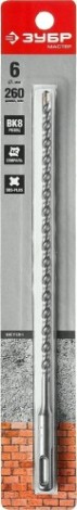 Бур SDS-plus ЗУБР МАСТЕР 6х260 мм [29315-260-06]