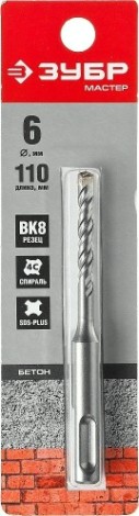 Бур SDS-plus ЗУБР МАСТЕР 6x110 мм [29315-110-06]