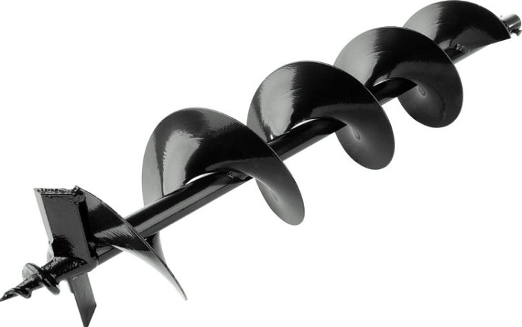 Бур земляной СОЮЗ ББС-02-200 диам 200мм, дл 800мм, под вал 20мм, одинарн бесшов Бур земляной СОЮЗ ББС-02-200 диам 200мм, дл 800мм, под вал 20мм, одинарн бесшов