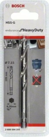 Центрирующее сверло BOSCH 7,15х105 мм HSS-G PRO [2608594259]