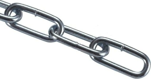 Цепь 5 мм длинное звено оцинкованная [00001741]