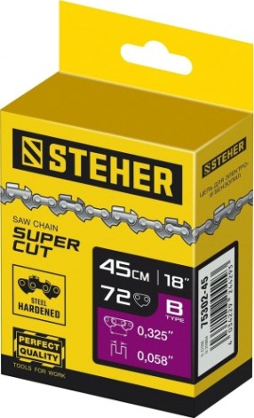 Цепь для пилы Steher type B шаг 0.325" паз 1.5 мм 72 звена [75302-45]