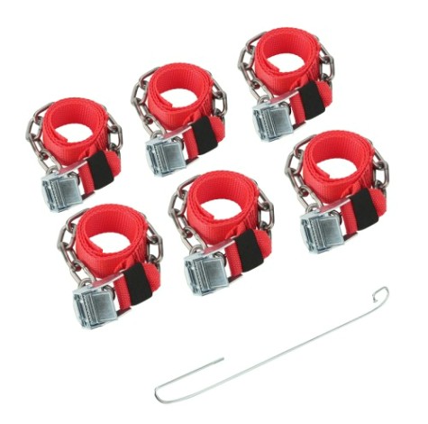 Цепь противоскольжения REXANT 07-7024-2 для легковых автомобилей, однорядные, 6 шт. Цепь противоскольжения REXANT 07-7024-2 для легковых автомобилей, однорядные, 6 шт.