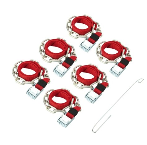 Цепь противоскольжения REXANT 07-7025-1 для кроссоверов, однорядные, 6 шт. Цепь противоскольжения REXANT 07-7025-1 для кроссоверов, однорядные, 6 шт.